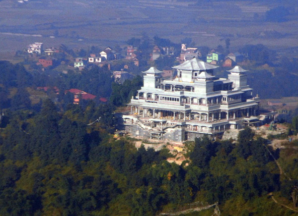 Monastery under construction on a hilltop NE of Kathmandu, Nepal (N27 44 39.38/E085 22 05.12)