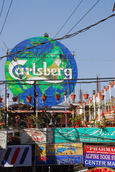 Carlsberg sign landmark, Thamal, Kathmandu