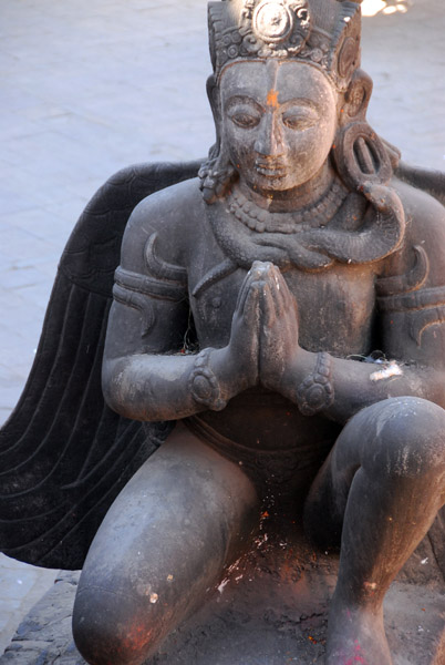 Garuda statue behind Trailokya Mohan Narayan Temple, Dubar Square, Kathmandu