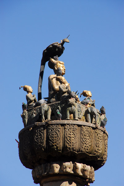King Pratap Malla's Column (1641-1674) Durbar Square, Kathmandu