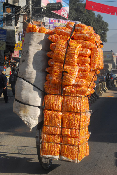 Fully loaded bicycle, Kathmandu