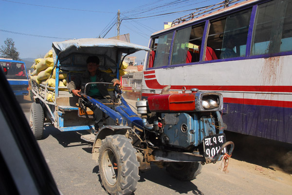 Bizarre tractor-type vehicle, Kathmandu