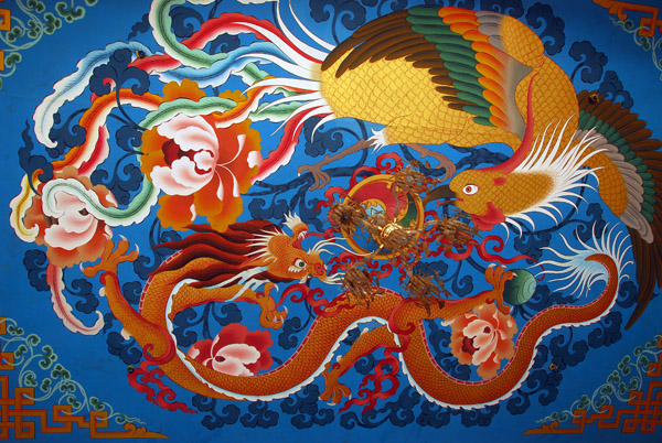 Ceiling painting, Tamang Gompa, Bodhnath