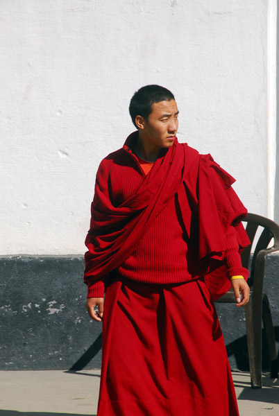 Tibetan monk, Ka-Nying Shedrub Ling Monastery, Bodhnath