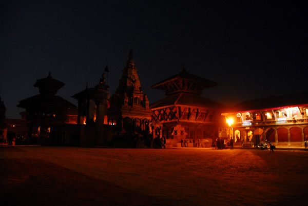 Durbar Square at night, Bhaktapur