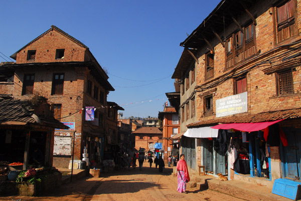 The road between Taumadhi Tole and Tachupal Tole, Bhaktapur