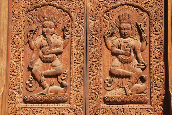 Ornate wood carved doors, Bhaktapur