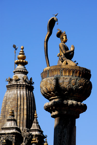 King Yoganarendra Malla's column, Durbar Square, Patan