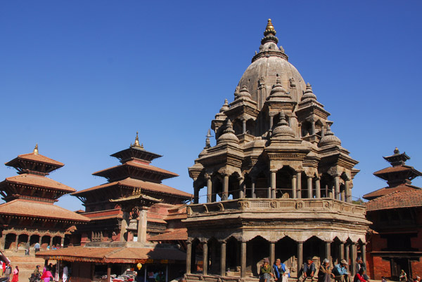 Krishna Temple (Chyasim Deval), with the other temples of Patan's Durbar Square