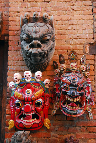 Wooden masks, Patan