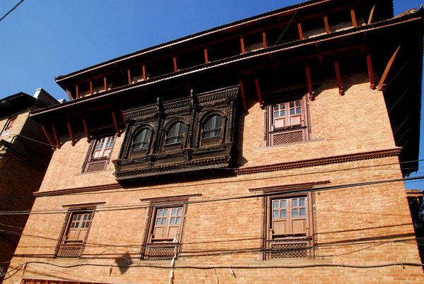 A freshly restored traditional Newari house in Patan