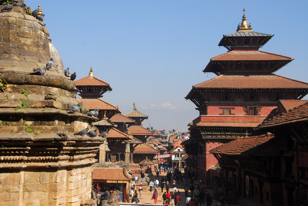 View similar to the painting, Durbar Square, Patan