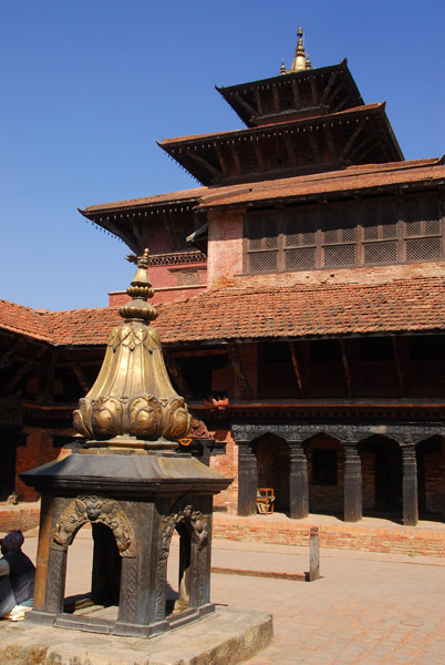 Small gilded Bidya Temple, Mul Chowk, Royal Palace, Patan