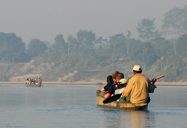 Paddling down the Rapti River, Chitwan National Park