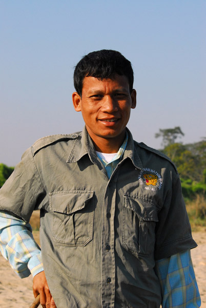 One of our guides for the Jungle Walk, Chitwan