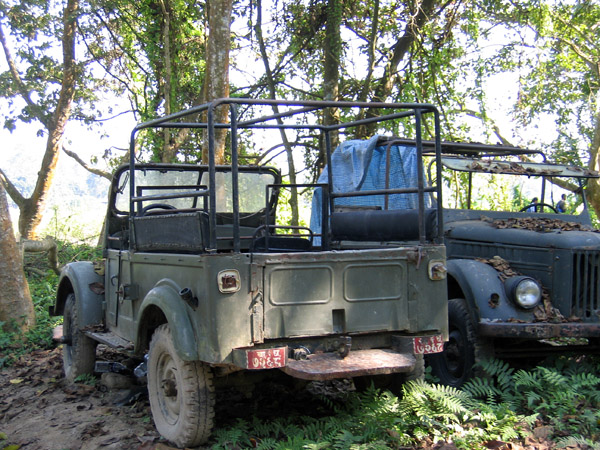 Old jeeps used for tours once the park roads dry out sufficiently