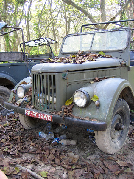 Old Russian military truck used for jeep safaris, Chitwan