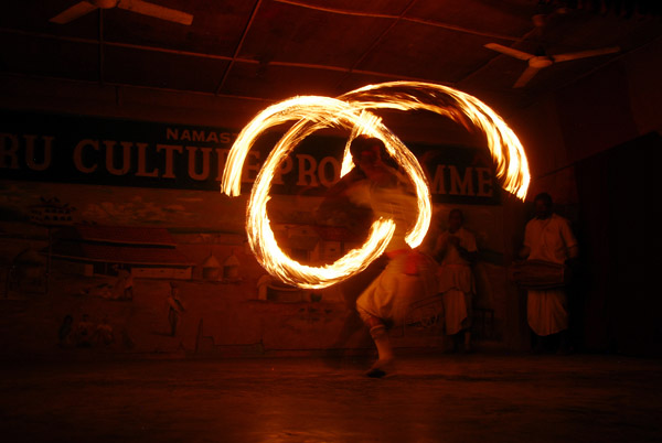 Fire dance, Tharu Culture Programme, Sauraha