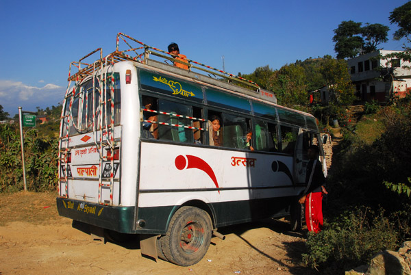 A school bus full of Nepali kids from the Terai on a fieldtrip stopped and gave me a lift