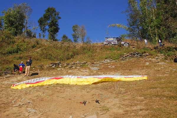 Paraglider launch site, Sarangkot, Nepal