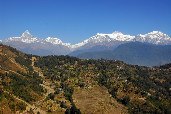 Paragliding over Sarangkot and the Nepal Himalaya