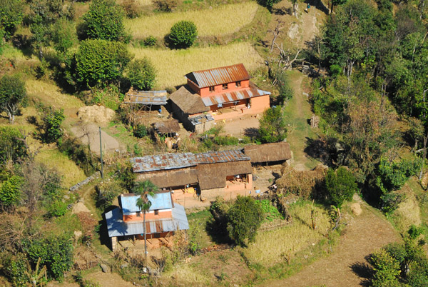 Traditional Nepali hillside houses, Sarangkot
