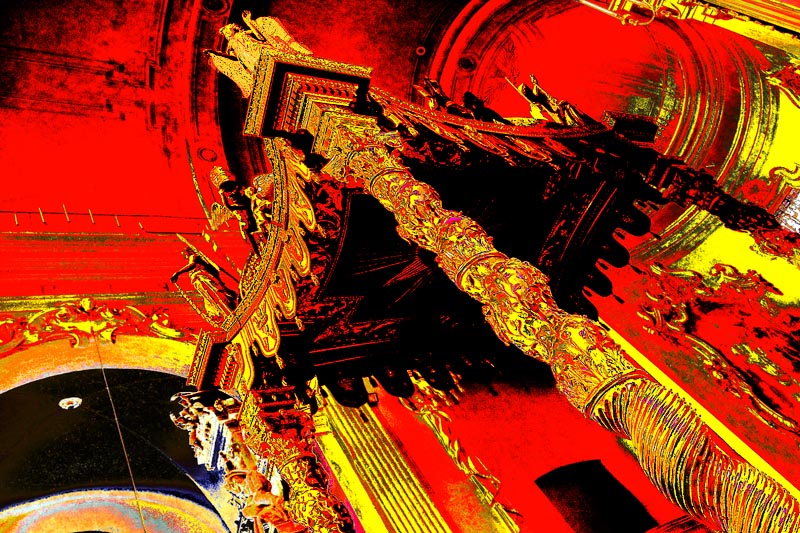 2009. 45 years later the Spello Baldacchino, LaChapelling space-colour
