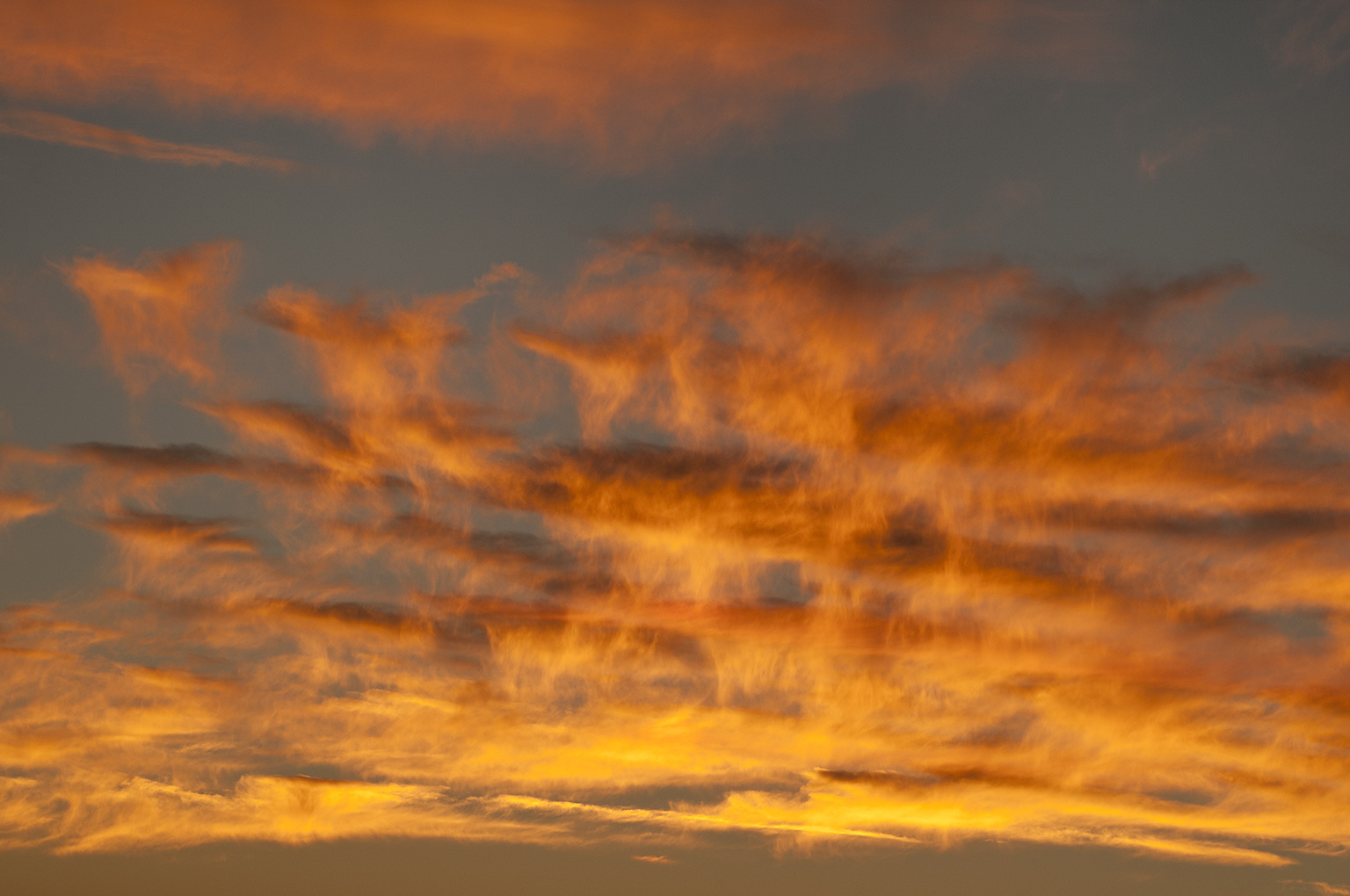 Fiery Clouds Horz Sunset 02 Oct 2012