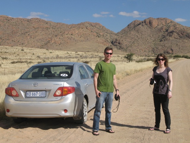 Brendan, Shannon, and the rental car