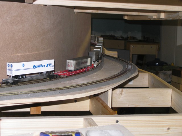 Willard house track looking west on level 2