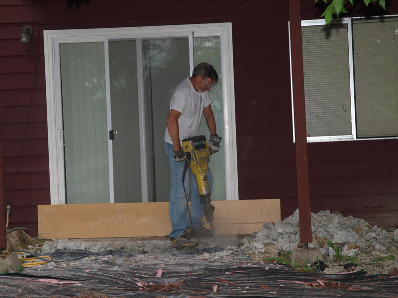 removing old patio