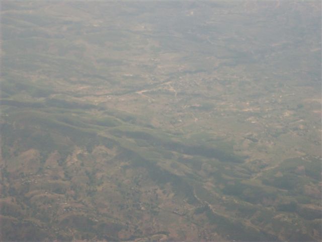 flying over Haiti