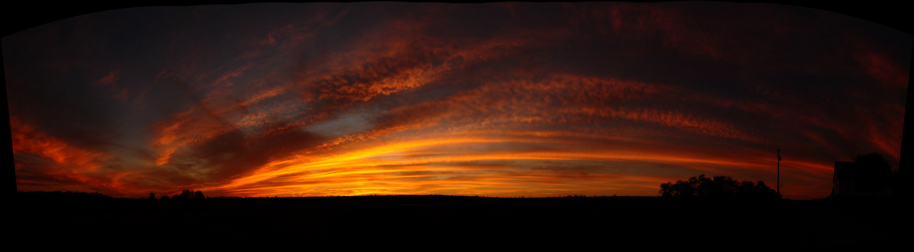 Uncropped Panorama of a Remarkable Sunset