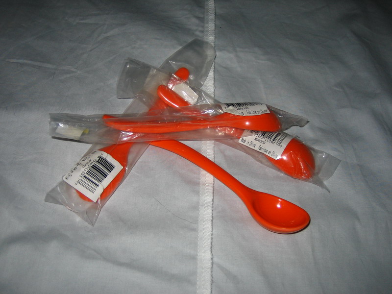 Orange Canister Spoons