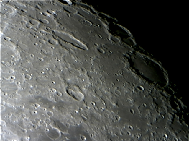 Webcam image; craters incl. Schiller & Schickard