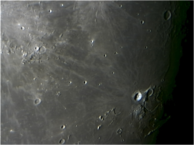 Webcam image; incl. crater Aristarchus (lower right)