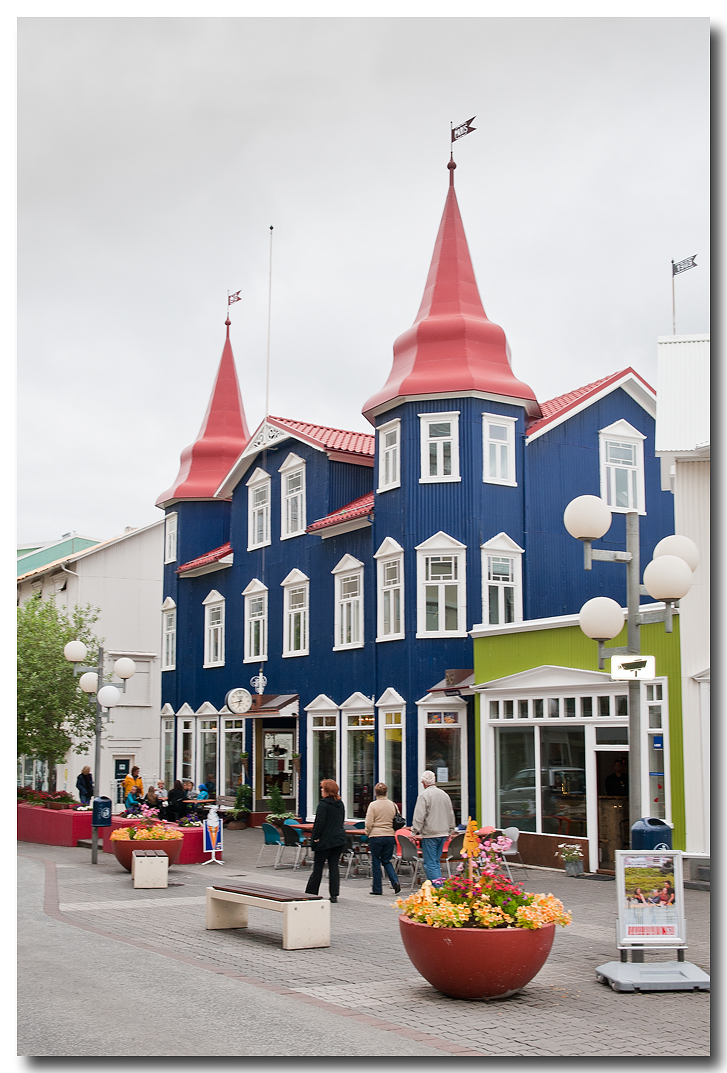 Akureyri: maisons colores