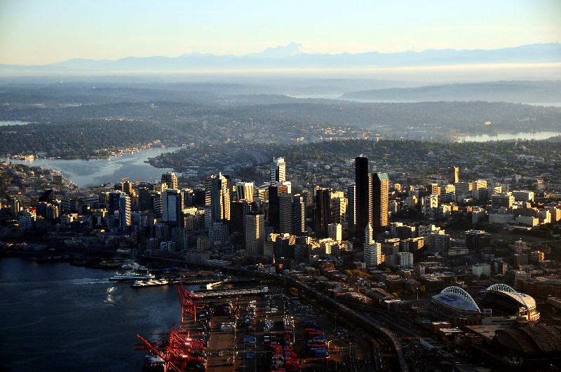 Seattle with Lake Union and Washington