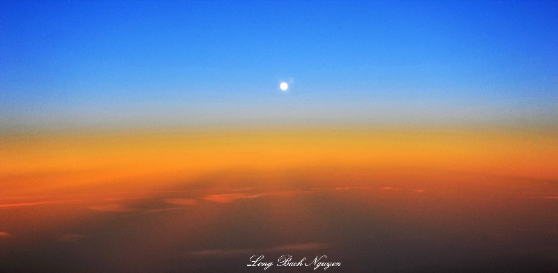 Sunset at 43000 feet