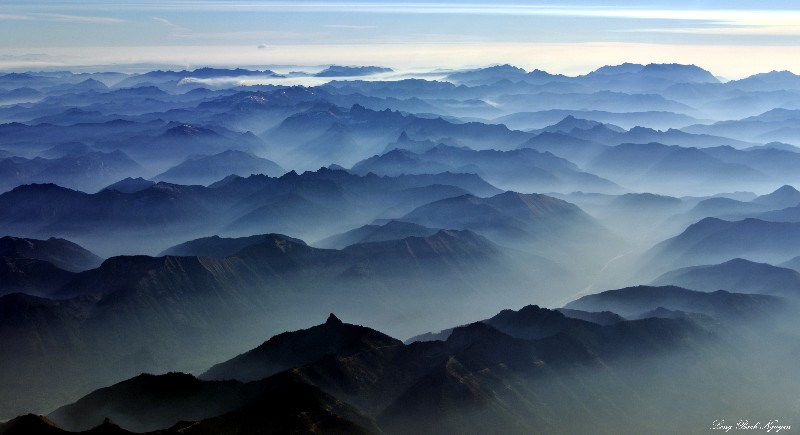 Forest fires, Cascade Mountains, Washington 