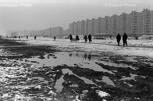 Newly-erected buildings, Tyshino, Moscow, USSR, 1972