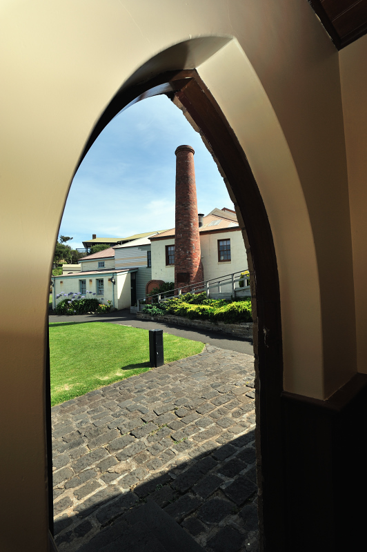 Looking out from the chapel