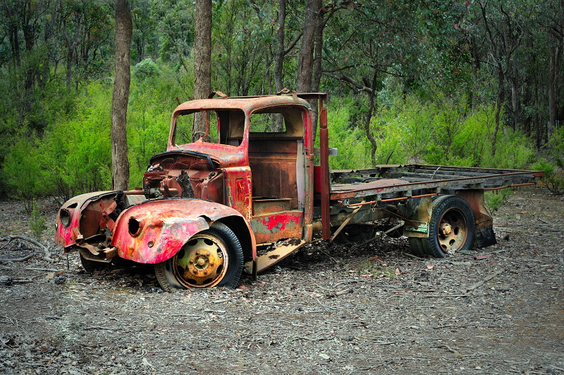 Rusty red truck