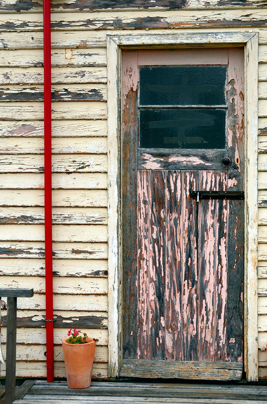 Weathered and flakey