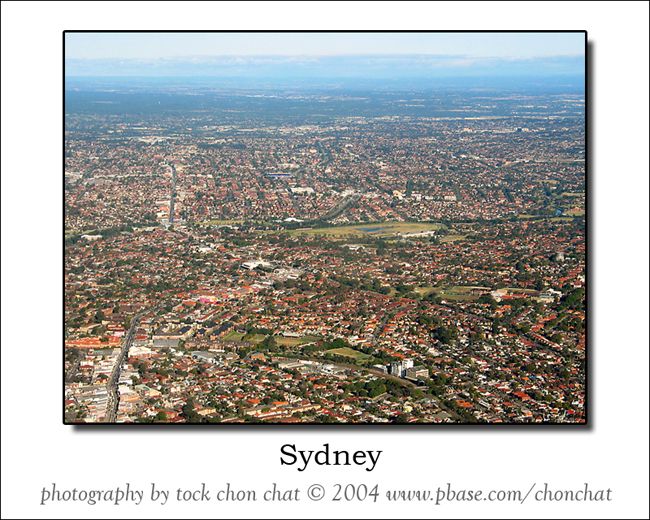 View of Sydney from the air