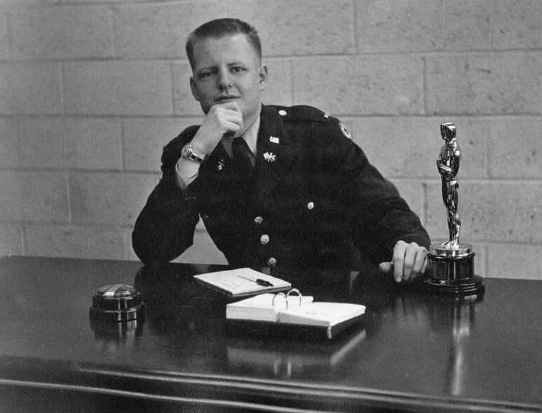 1st Lt  Fred Parsons with Oscar