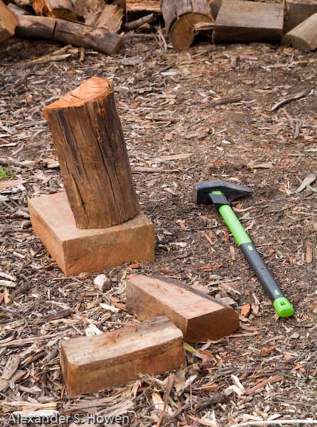 Splitting wood