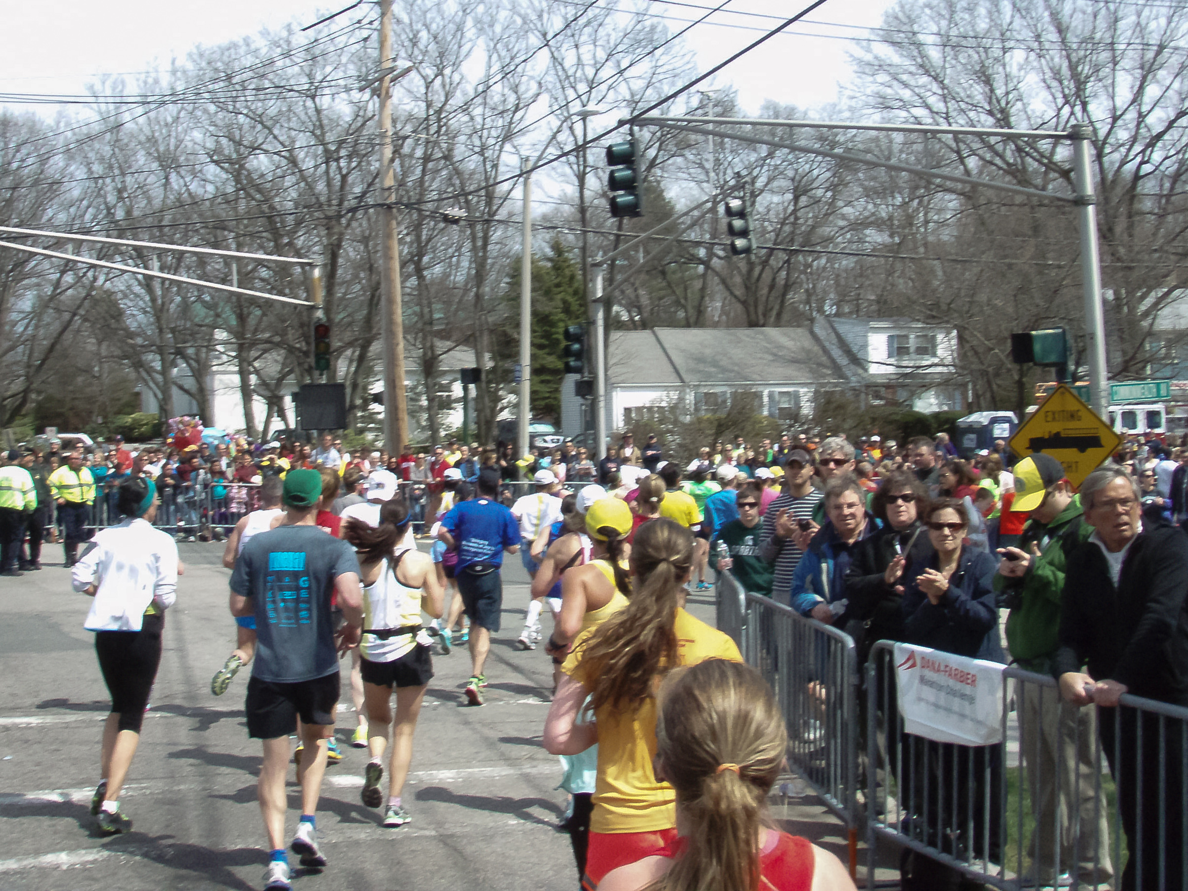 The first turn on the course near mile 17