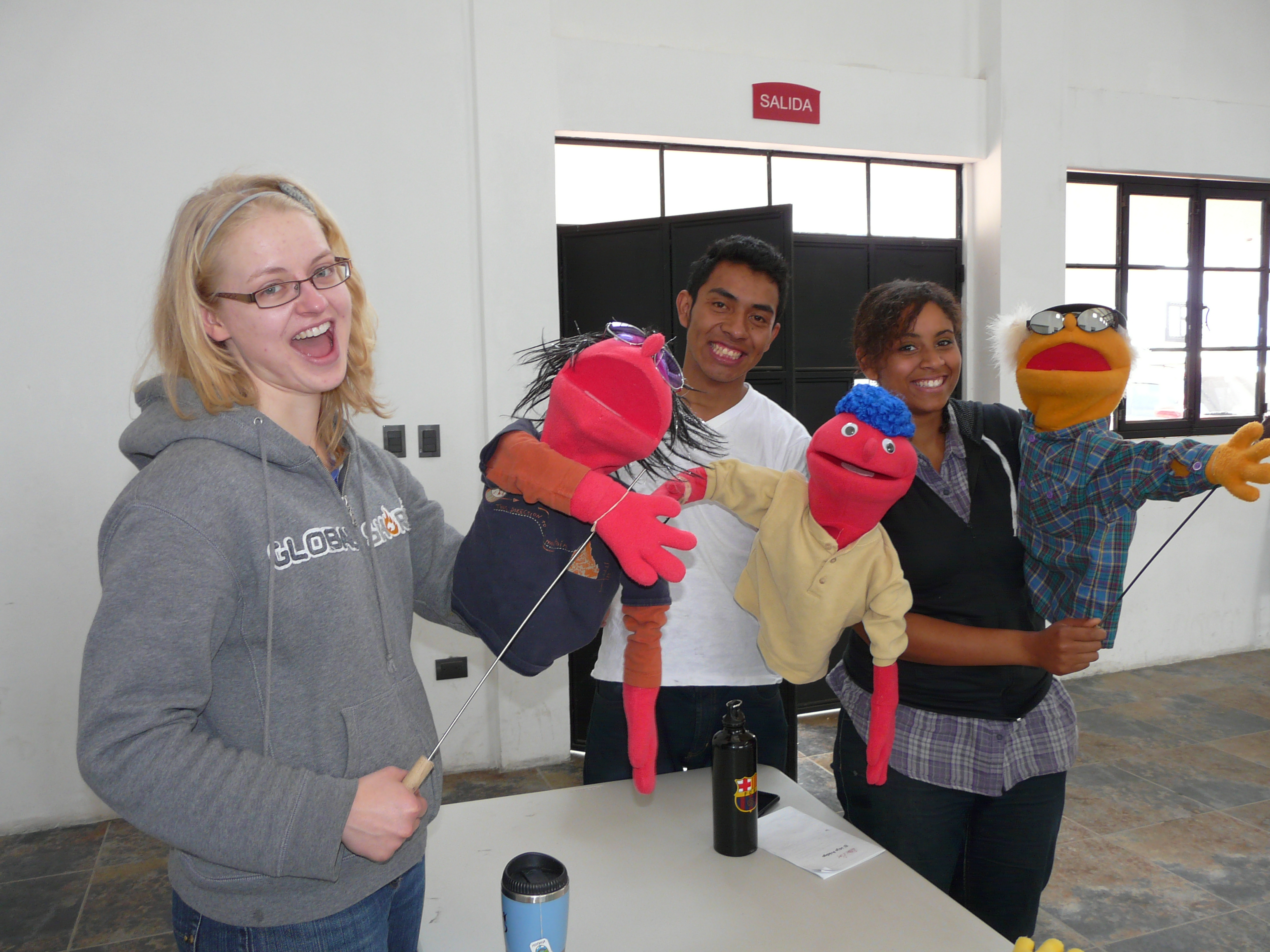 Teachers with puppets