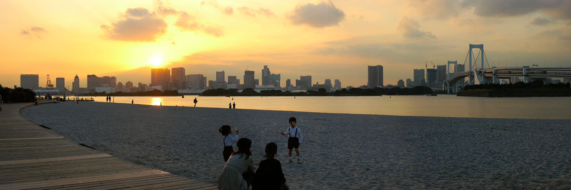 Odaiba Bay, sunset